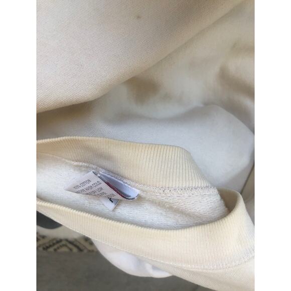 VTG Nike Air Swoosh Crew Neck Sweatshirt Size XL Made in USA Ivory RARE. E - Picture 12 of 12